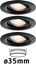 Picture of Paulmann Oprawa do wbudowania NOVA PLUS COIN LED Mini DIM wychylna 3x4W 310lm 66mm 2700K IP23 230V czarny matowy