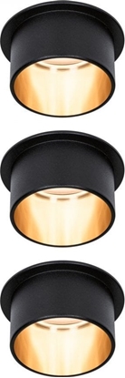 Picture of Paulmann Oprawa wpuszczana GIL 3StepDim rd starr LED 3x6W 2700K 230V schwarz matt/gold Alu