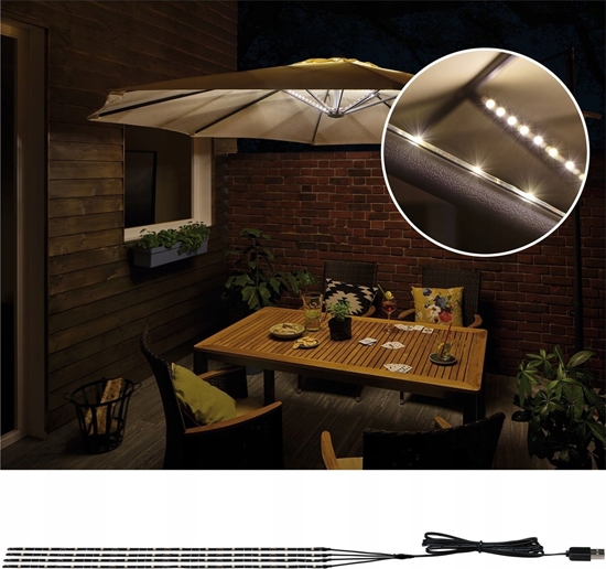 Picture of Paulmann Outdoor Mobile parasol light 3000K 4x0,4m