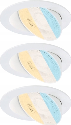 Picture of Paulmann Zestaw opraw do wbudowania ANMUS LED DIM 3X5W 700lm 105mm 2700K-6500K IP20 230V biay / aluminium