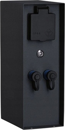 Picture of Paulmann Zewntrzna kolumna zasilajca RIO 2GN. 24V Plug & Shine + 2GN. 230V IP44 + czujnik zmierzchu stal szlachetna / antracyt