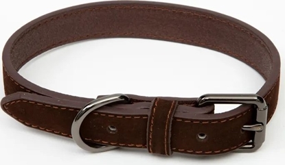 Attēls no Paw Paw Love - Hundehalsbånd af ruskind (Medium) - Mørkebrun