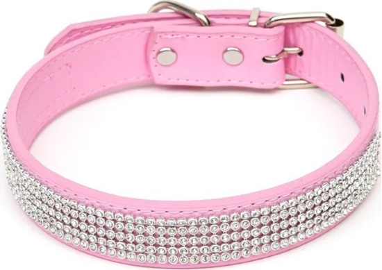 Picture of Paw Paw Love - Hundehalsbånd m. similisten (Medium) - Pink