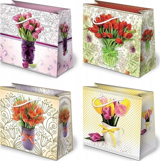 Picture of PAW Torba T-6L kwiaty, kokardy, grafika op. 10szt MIX