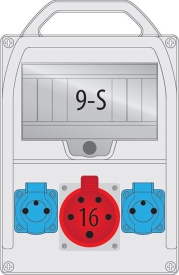 Picture of Pawbol Rozdzielnica R-BOX 300R 1x16A/5p 2x250V 9S - B.18.300-2
