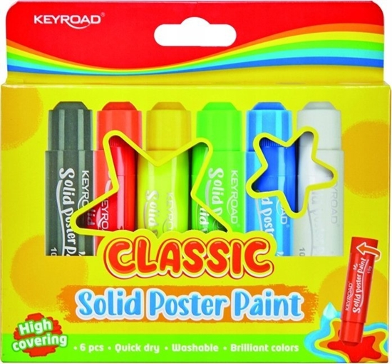 Picture of PBS Connect Farby plakatowe KEYROAD w sztyfcie 6 kolorów x 10g