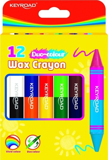 Picture of PBS Connect Kredki woskowe KEYROAD dwustronne 6 sztuk = 12 kolorów KR972803