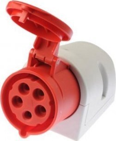Picture of PCE Gniazdo stae 32A 5P 400V czerwone IP44 125-6