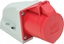 Изображение PCESP Gniazdo siowe natynkowe stae 32A 5P 400V IP44 PCE 125-6k maa obudowa czerwone