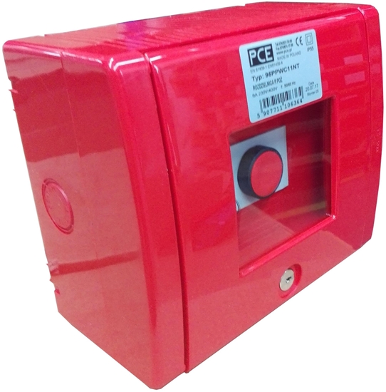 Picture of PCESP Skrzynka przeciwpoarowa PCE natynkowa z przyciskiem IP55 95PPWC11NT