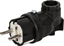 Изображение PCESP Wtyczka gumowa przenona 16A 2P+Z 230V IP44 uni-schuko ktowa PCE Taurus 05821-s czarna