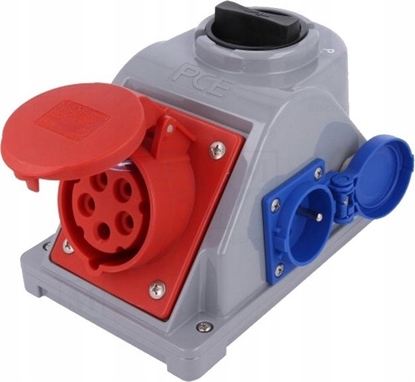 Attēls no PCESP Zestaw gniazdo Combopol 16A 400V 3P+Z+N 2x230V 960615421W Pce polska