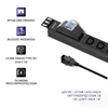 Picture of PDU power strip for RACK 19" with CB | 1U | 10A | 8xIEC C13 | 2m
