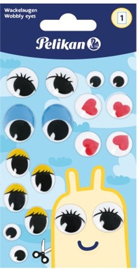 Picture of Pelikan Pelikan Sticker Wackelaugen STWA bunt, 1 Blatt