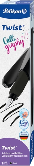 Изображение Pelikan Pelikan Twist Calligraphy wieczne pióro System napeniania nabojem Czarny 1 szt.