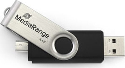 Изображение Pendrive Triton MediaRange MR932-2 pami USB 32 GB USB Type-A / Micro-USB 2.0 Czarny, Srebrny