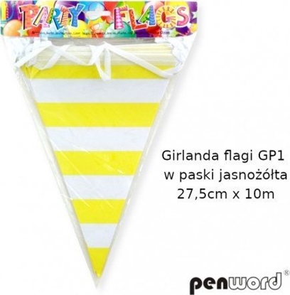 Picture of Penword GIRLANDA FLAGI GP1 W PASKI JASNOÓTA 27, 5cmx10m Penword