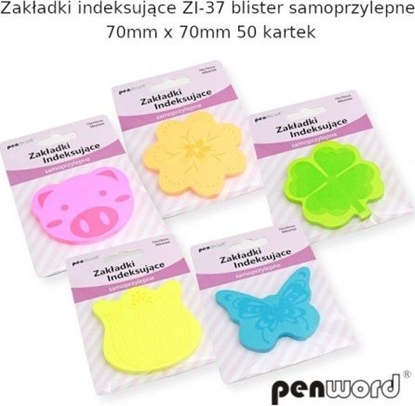 Picture of Penword Zakadki indeksujce PENWORD ZI-37 samoprzylepne 70x70mm 50k. Penword TARGI