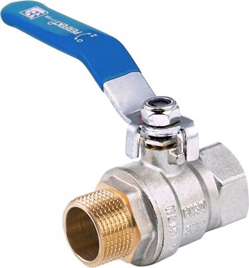 Изображение Perfexim Zawór kulowy wodny WZ DN15 rczka niebieska wzmocniony PHA-003 G1/2 WZ PN30 N DN15 [15/150]