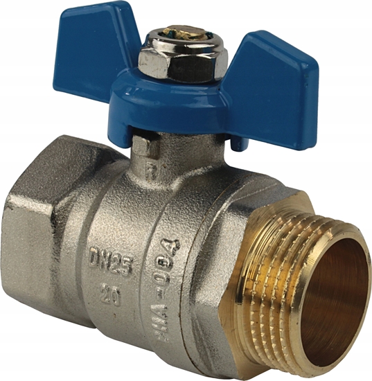 Picture of Perfexim Zawór kulowy wodny WZ DN20 motylek niebieski wzmocniony PHA-004 G3/4 WZ PN30 N DN20 [10/100]
