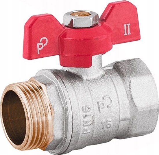 Picture of Perfexim Zawór kulowy wodny WZ DN25 motylek 1041 G1 WZ PN16 C DN25 [6/60]
