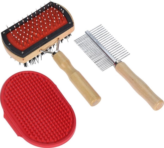 Изображение Pets Collection Zestaw szczotka grzebie rkawica dla PSA PSÓW uniwersalny