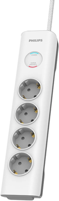 Attēls no PHILIPS Anti-surge Extension Cord 4 Schuko Sockets 2m / 16A