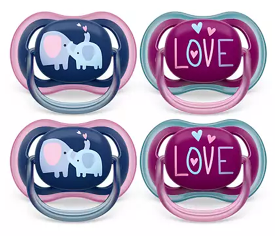 Picture of Philips Avent Ultra Air Deco SCF349/22 Pacifier 18m+ for girls 4pcs