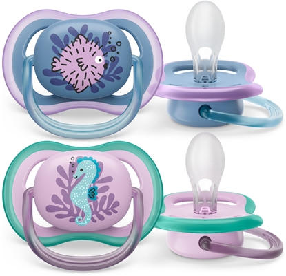 Изображение Philips AVENT ultra air SCF085/61 Soother, Classic baby pacifier, Orthodontic, Silicone, Boy/Girl, Dishwasher proof