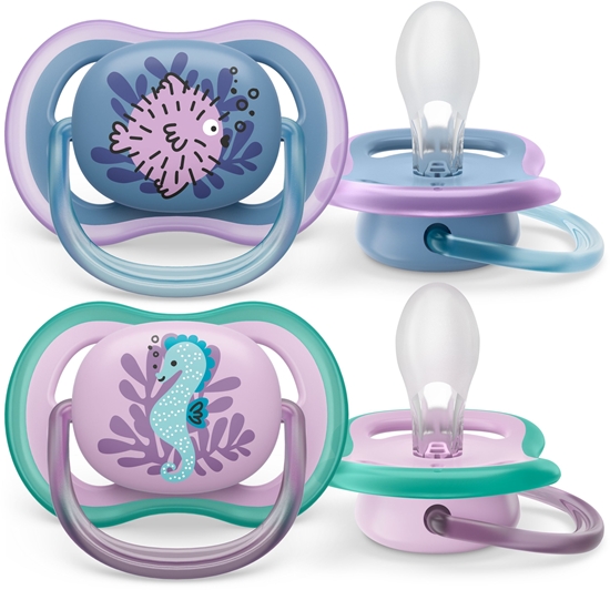Изображение Philips AVENT ultra air SCF085/61 Soother, Classic baby pacifier, Orthodontic, Silicone, Boy/Girl, Dishwasher proof