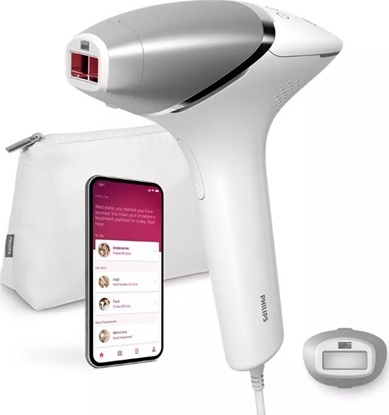 Picture of Philips Lumea IPL 8000 Series Hair Removal Device with SenseIQ | BRI940/00 | Bulb lifetime (flashes) 450.000 | Number of power levels 5 | White/Silver