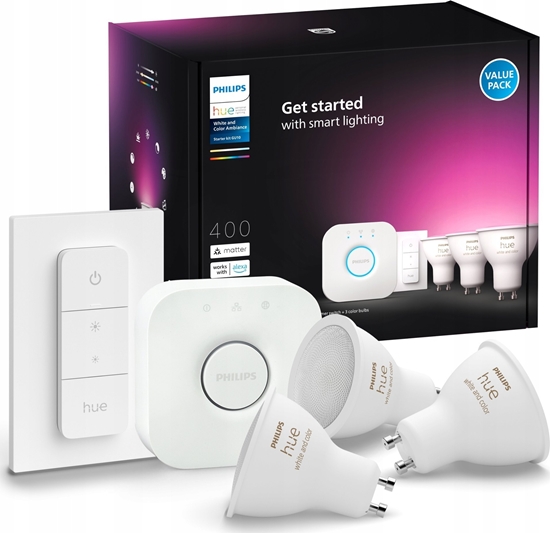 Picture of Philips Philips Hue WCA Starter Kit 4.2W GU10 3pcs, Bridge, Switch