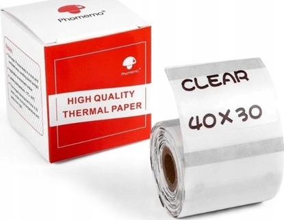 Picture of Phomemo Papier Przylepny Naklejki 40x30mm Przezroczysty Phomemo M110 M120 M200 M220 M221 / XP-TT4030-230