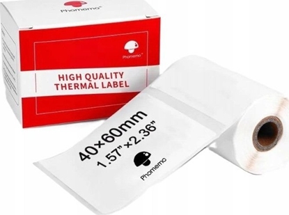 Picture of Phomemo Papier Przylepny Naklejki 40x60mm Biay 1x Rolka do Phomemo M110 M120 M200 M220 M221 / XP-4060-130