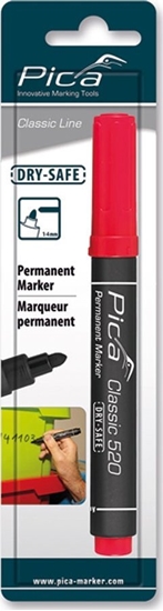 Изображение Pica Permanent Marker 1-4mm, Round Tip, red  Retail Packaging