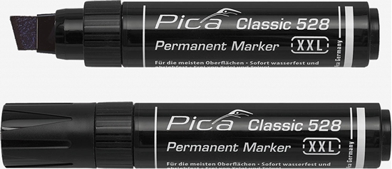 Picture of Pica Permanentmarker 4-12mm, Wedge Tip, black Retail Pack.