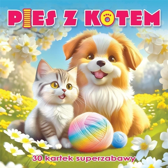 Изображение Pies z kotem. 30 kartek superzabawy kolorowanka