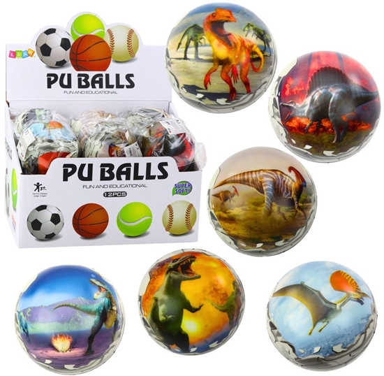 Изображение Pika Do Odbijania Ugniatania Piankowa Pieczka Dinozaury 7cm LEAN TOYS