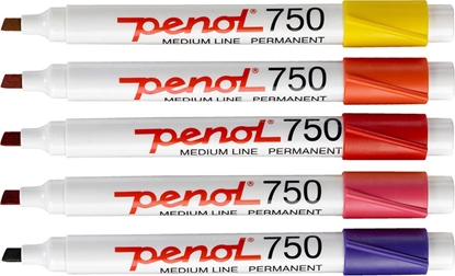 Изображение Pilot Penol 750, Black, Blue, Brown, Green, Light Blue, Orange, Pink, Purple, Red, Yellow, Chisel tip, Multicolour, Plastic, Medium, 2 mm