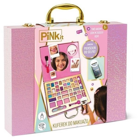 Picture of PINK IT KUFEREK DO MAKIJAU Z PIERCIENIEM DO SELFIE