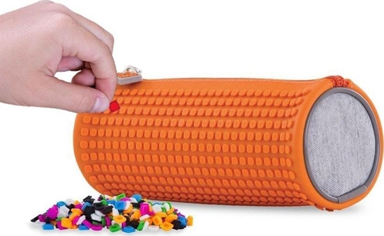 Picture of Piórnik Cass film Okrgy piórnik na suwak z pomaraczowym panelem