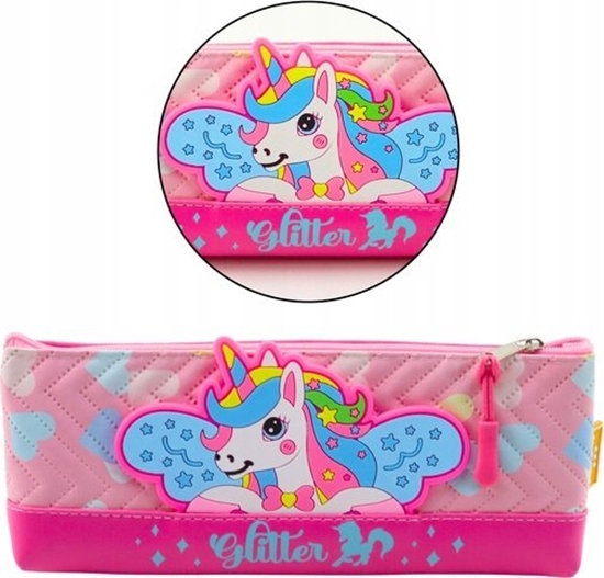 Picture of Piórnik Przybornik Szkolny z Jednorocem Róowy 20 x 8,5cm