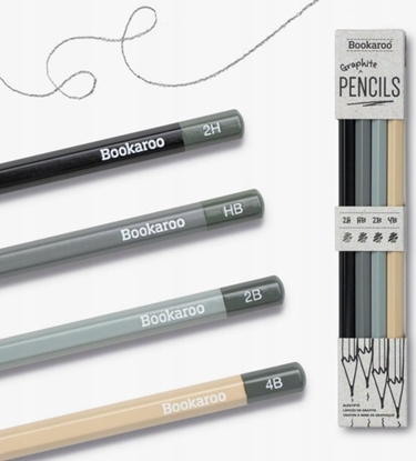 Изображение Piórnik Teka Bookaroo Oówki - Mono (4 sztuki)