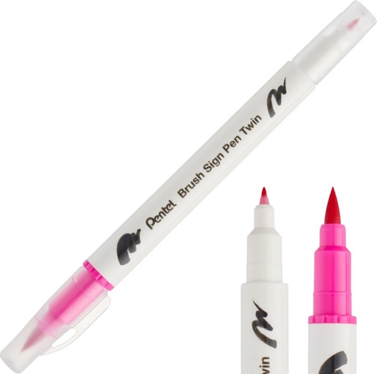 Picture of Pisak Brush Pentel Dwustronny Róowy SESW30C-T109