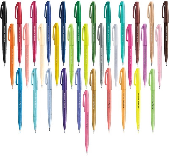 Picture of Pisak pdzelkowy Pentel Brush Sign Pen SES15C szar