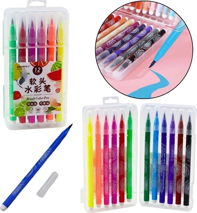 Picture of Pisaki Akwarelowe W Organizerze Kolorowe Zestaw 12 Szt LEAN