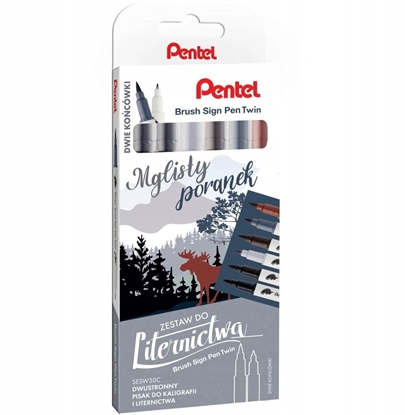 Picture of Pisaki pdzelkowe Pentel Brush Sign Pen Twin SESW3