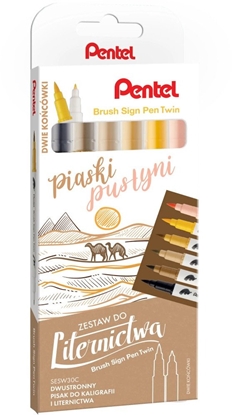 Picture of Pisaki pdzelkowe Pentel Brush Sign Pen Twin SESW3