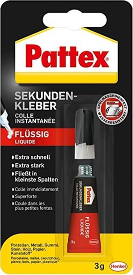 Picture of Pistolet do kleju Pattex Pattex Sekundenkleber Classic Flüssig WA97, Tube mit 3g