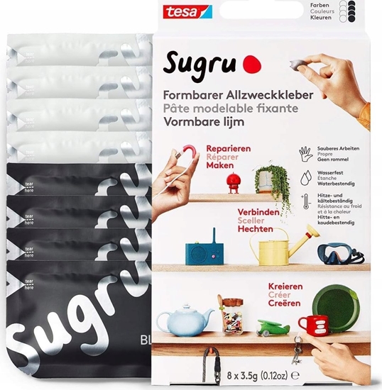 Picture of Pistolet do kleju Tesa tesa Sugru formbarer Allzweckkleber 8er Schwarz/Weiss